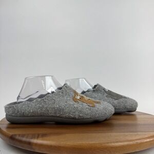Womens Flexus By Spring Step Petlove Scuff Gray Wool Slippers Shoe EU 42 US 10.5